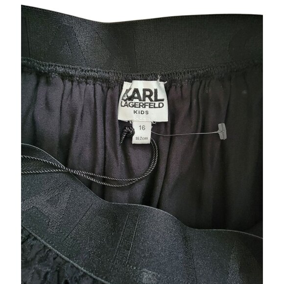 Karl Lagerfeld Tiered Black Eyelet Skirt Kids Size 16 - Picture 4 of 6